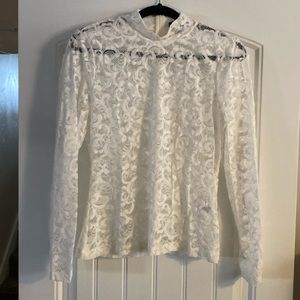 White House black market lace white top size medium.